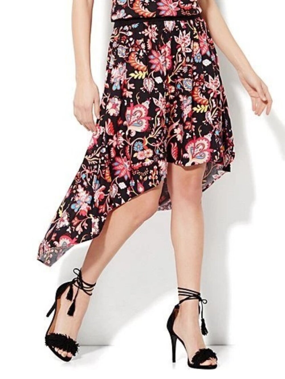 New York & Company Hi-Low Floral Skirt, size XS
